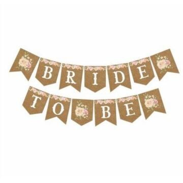 ZİKZAK BANNER BRİDE TO BE CRAFT ÇİÇEKLİ