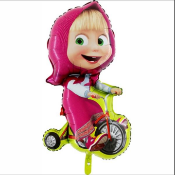 Bisikletli Masha Folyo Balon 18''