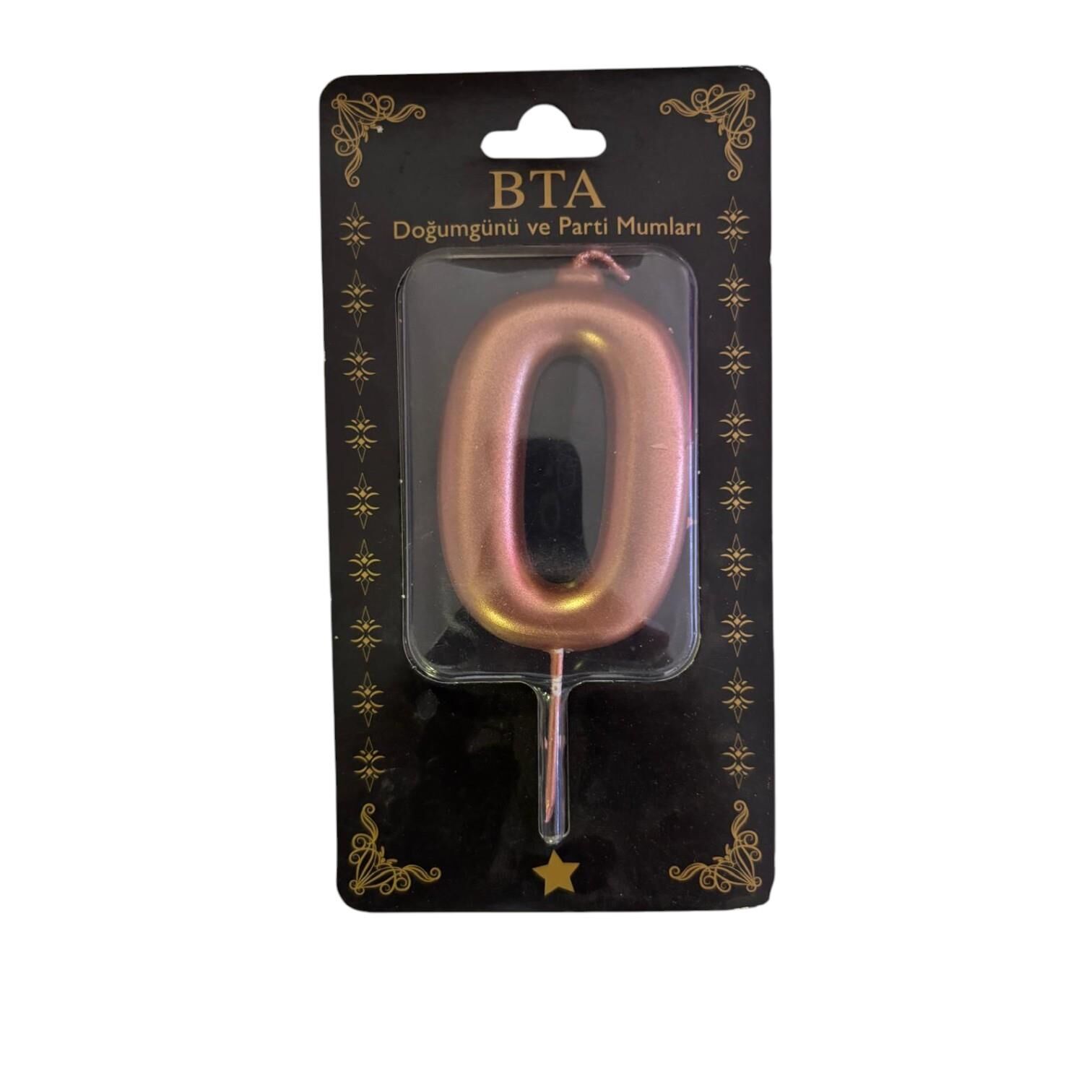 RAKAM MUM 8 CM ROSE GOLD ''0''