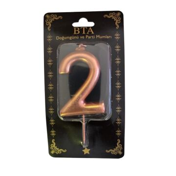 RAKAM MUM 8 CM ROSE GOLD ''2''