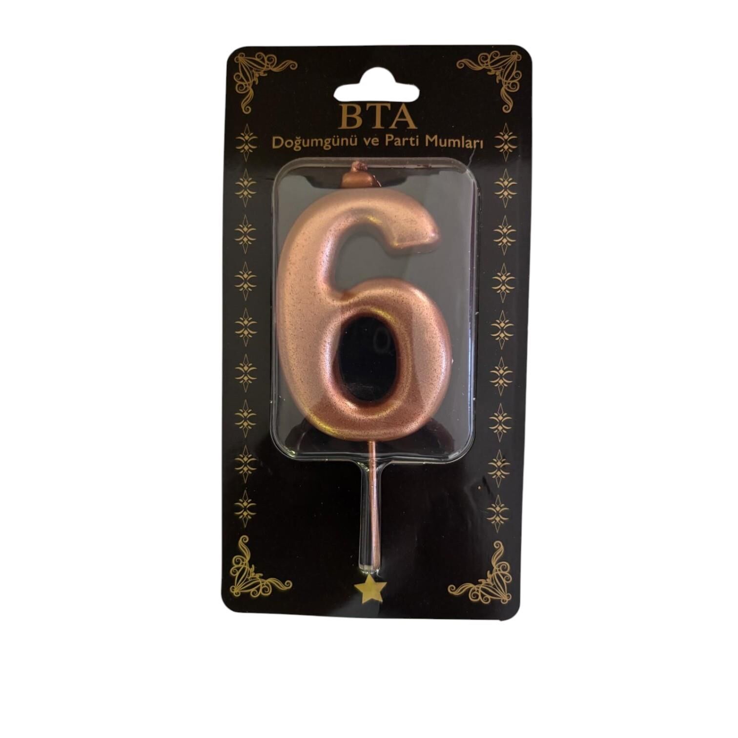 RAKAM MUM 8 CM ROSE GOLD ''6''