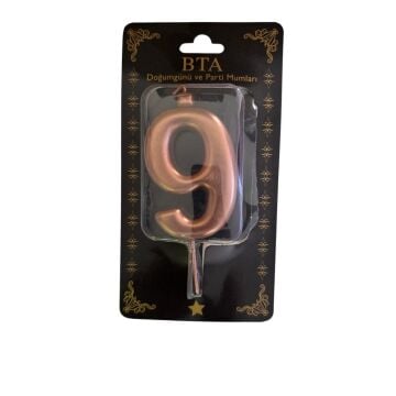 RAKAM MUM 8 CM ROSE GOLD ''9''