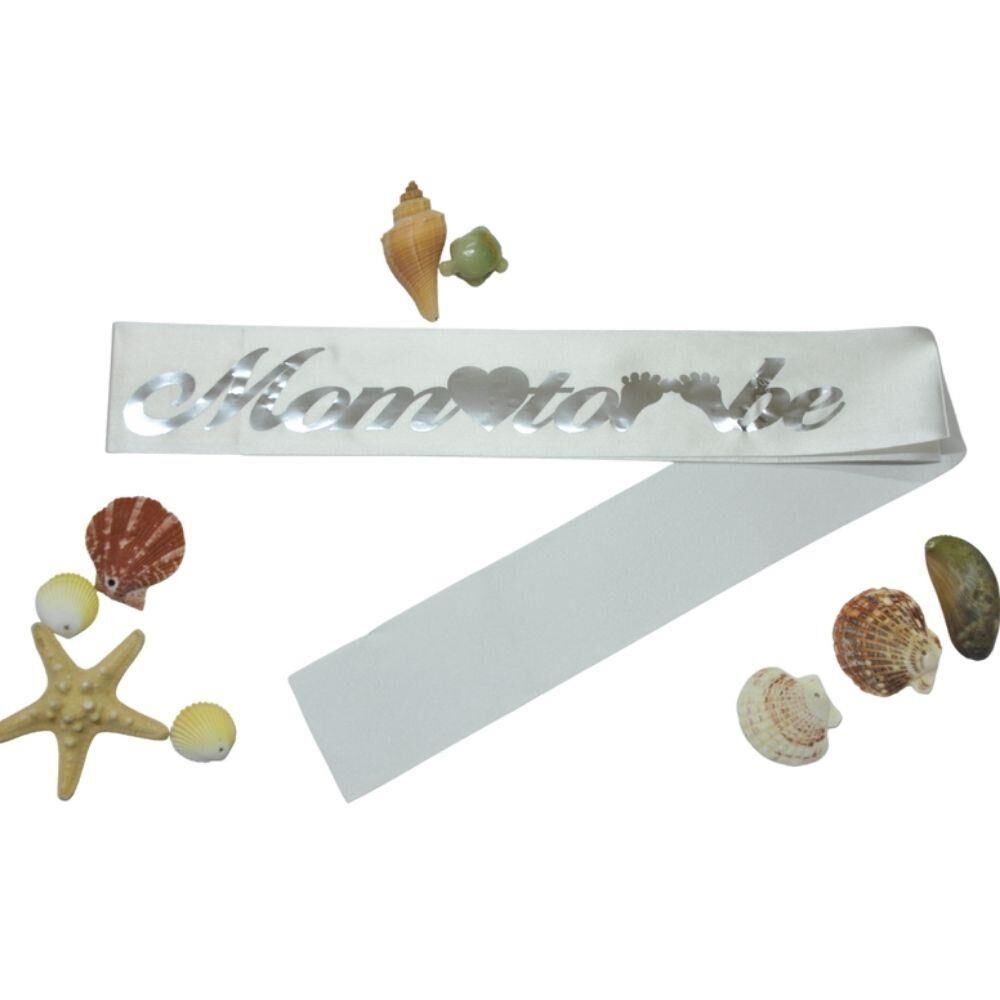 MOM TO BE BASKILI KUŞAK BEYAZ GÜMÜŞ