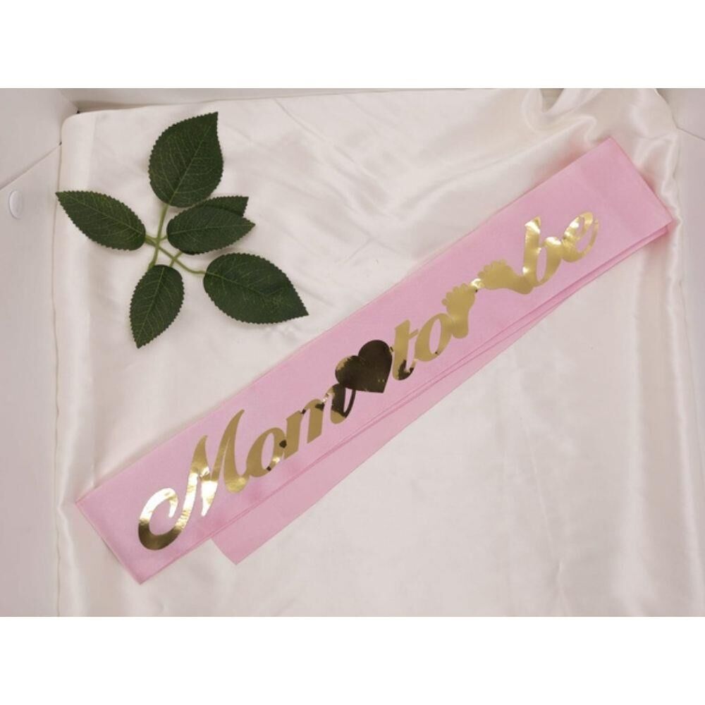 MOM TO BE BASKILI KUŞAK PEMBE GOLD