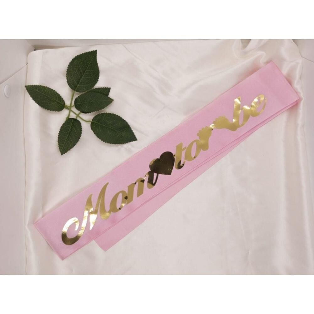 MOM TO BE BASKILI KUŞAK PEMBE GOLD