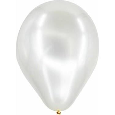 5'' METALİK BEYAZ BALON