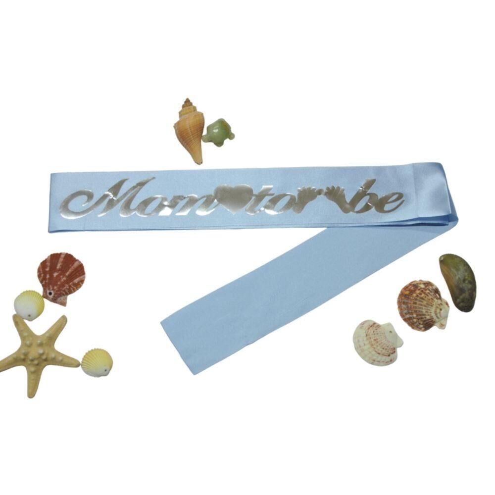 MOM TO BE BASKILI KUŞAK MAVİ GÜMÜŞ