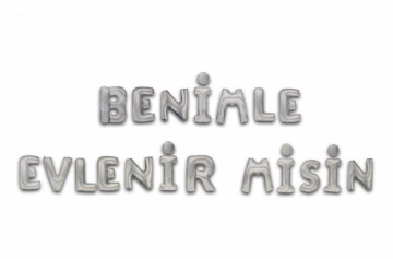Benimle Evlenirmisin Folyo Balon Gümüş Renk