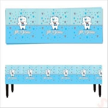 DİŞ BUĞDAYI PLASTİK MASA ÖRTÜSÜ - MAVİ