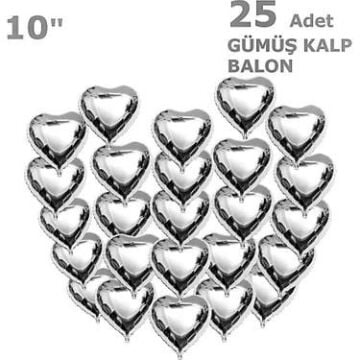 10'' KALP FOLYO GÜMÜŞ ( 25 Lİ )