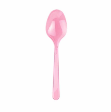 Pembe Plastik Kaşık 10 Adet