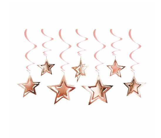 3 BOYUTLU YILDIZ TAVAN SARKIT SÜS - ROSE