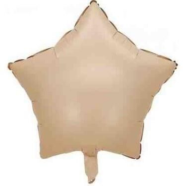 18'' YILDIZ  KARAMEL RENK FOLYO BALON