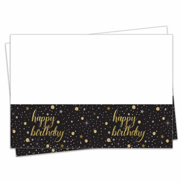 IŞILTILI DOĞUM GÜNÜ PLASTİK MASA ÖRTÜSÜ