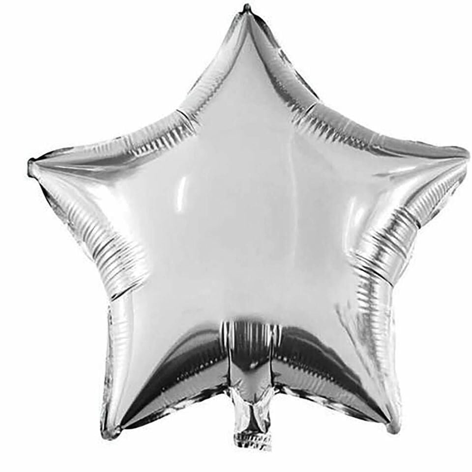 18'' YILDIZ GÜMÜŞ FOLYO BALON