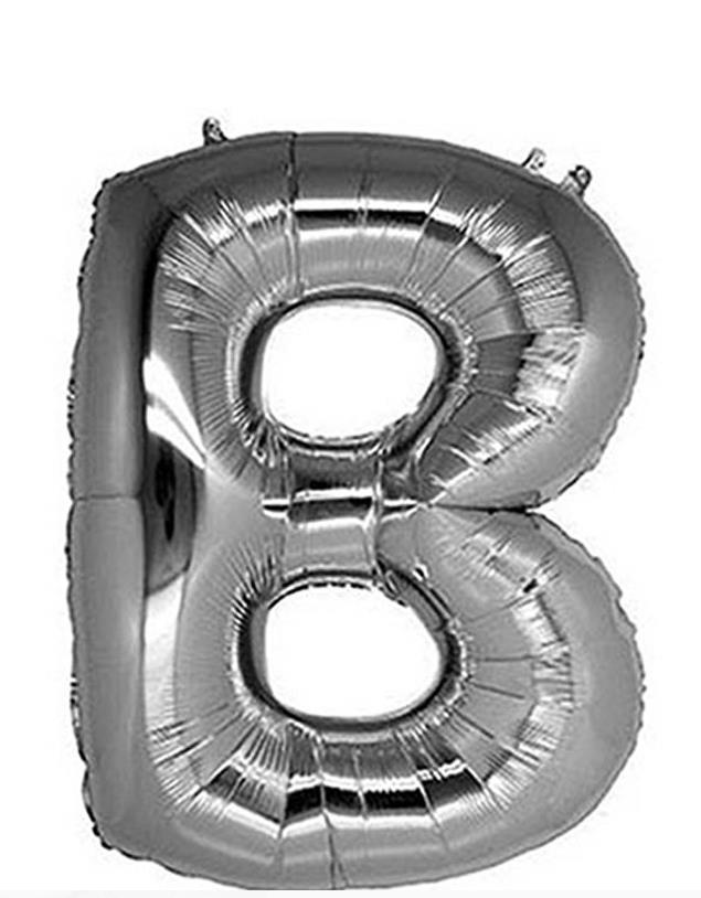 S/SHAPE FOLYO BALON HARF -B- GÜMÜŞ