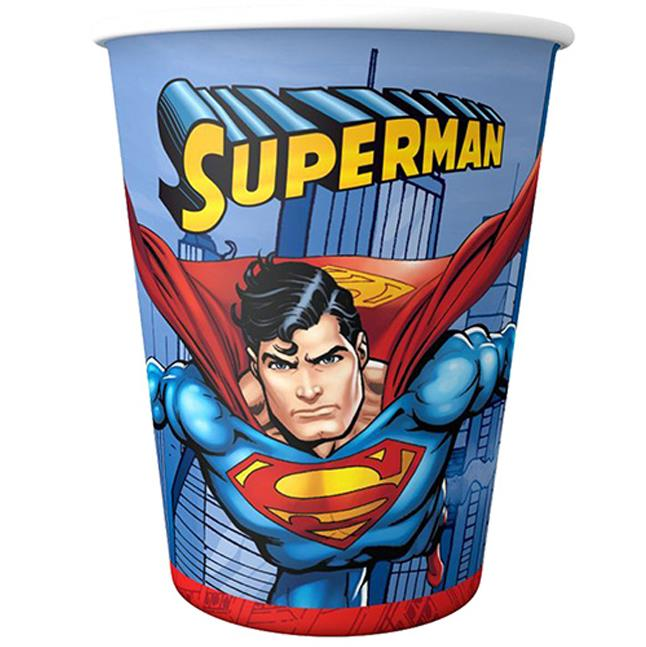 Süperman Karton Bardak 8 Adet