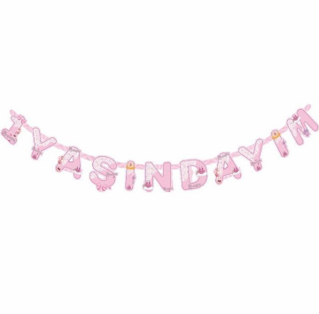 1 YAŞINDAYIM BANNER PEMBE