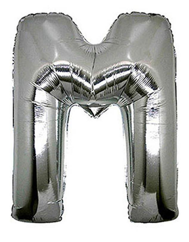 S/SHAPE FOLYO BALON HARF -M- GÜMÜŞ