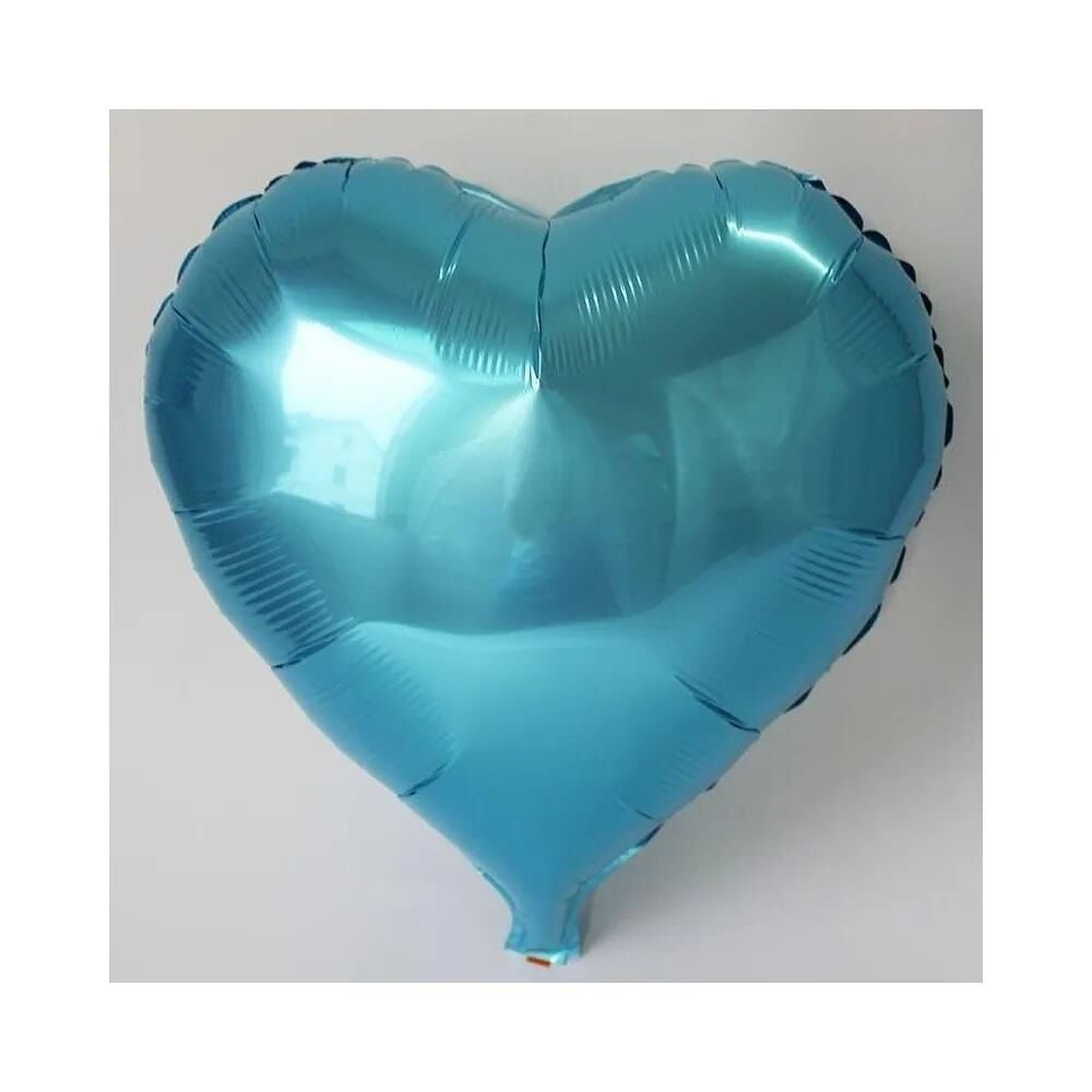 18'' KALP AÇIK MAVİ FOLYO BALON