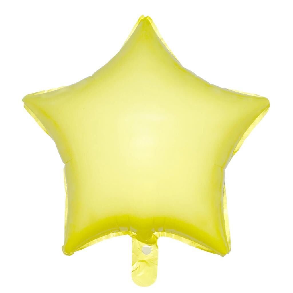 18'' YILDIZ MAKARON SARI FOLYO BALON