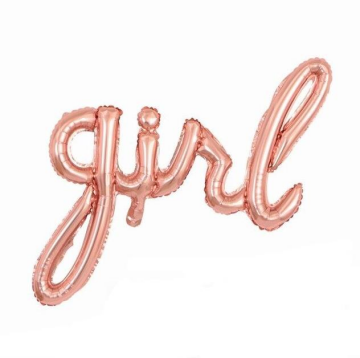 Girl Yazılı Folyo Balon Rosegold Renk 98 Cm X 55 Cm