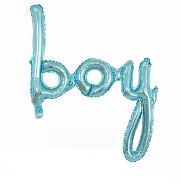 Boy Yazılı Folyo Balon Mavi Renk 83 Cm X 83 Cm