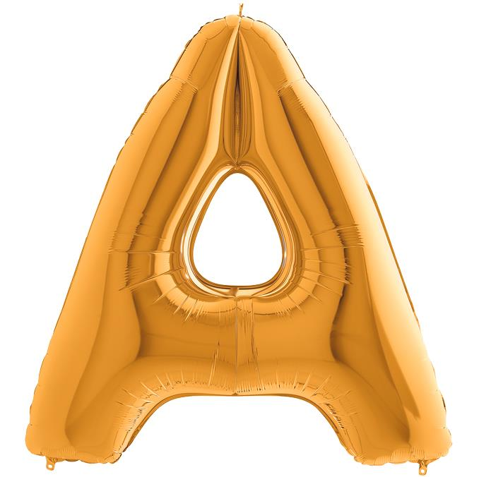 S/SHAPE FOİL BALON - LETTER -A- GOLD