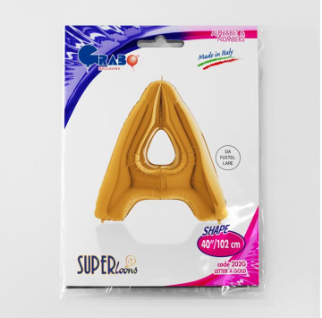 S/SHAPE FOİL BALON - LETTER -A- GOLD