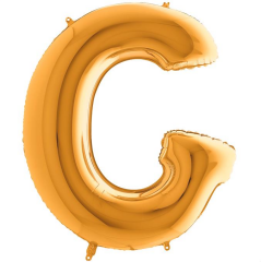 S/SHAPE FOİL BALON - LETTER -G- GOLD