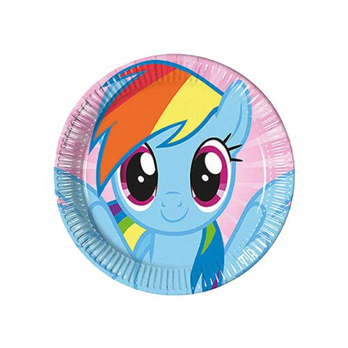 Rainbow Pony Lisanslı Karton Tabak ( 8 Adet )