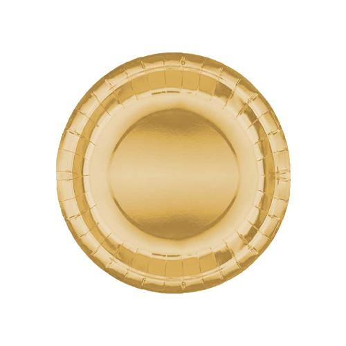 Metalize Karton Tabak Gold Renk ( 8 Adet )