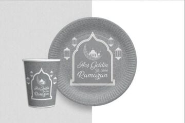 HOŞGELDİN RAMAZAN BASKILI KARTON BARDAK 8 Lİ