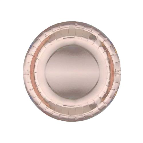 Metalize Karton Tabak Rosegold Renk ( 8 Adet )