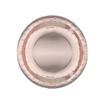 Metalize Karton Tabak Rosegold Renk ( 8 Adet )