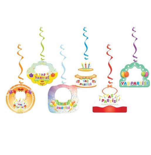 SPİRAL TAVAN SÜSÜ 6 LI