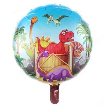 18'' YUVARLAK DİNAZOR FOLYO BALON