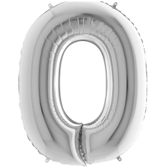 S/SHAPE FOİL BALON - LETTER -O- SILVER