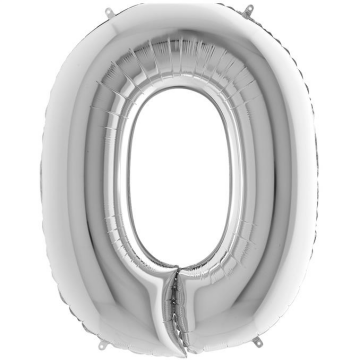 S/SHAPE FOİL BALON - LETTER -O- SILVER