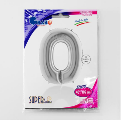 S/SHAPE FOİL BALON - LETTER -O- SILVER