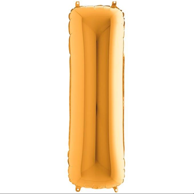 S/SHAPE FOİL BALON - LETTER -I- GOLD