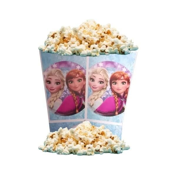 FROZEN BASKILI POPCORN KUTUSU 8 Lİ