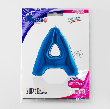 S/SHAPE FOİL BALON - LETTER -A- BLUE