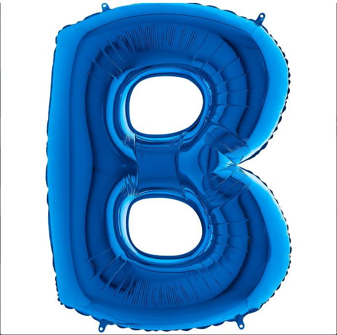 S/SHAPE FOİL BALON - LETTER -B- BLUE