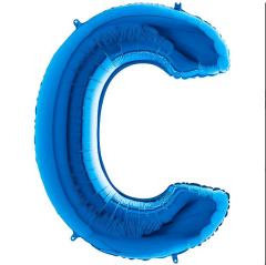 S/SHAPE FOİL BALON - LETTER -C- BLUE