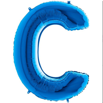 S/SHAPE FOİL BALON - LETTER -C- BLUE