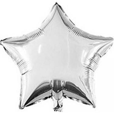24'' YILDIZ GÜMÜŞ FOLYO BALON