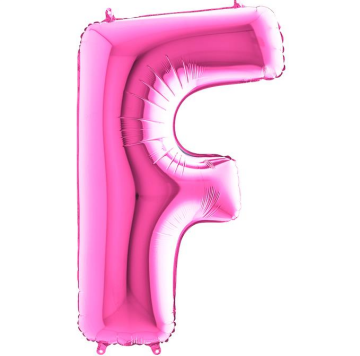 S/SHAPE FOİL BALON - LETTER -F- PINK