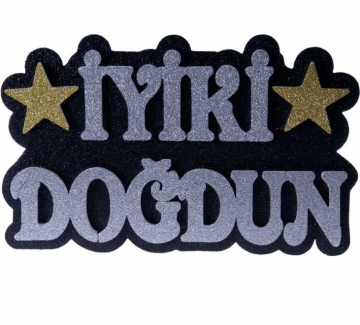 Strafor İyiki Doğdun Yıldızlı