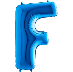 S/SHAPE FOİL BALON - LETTER -F- BLUE